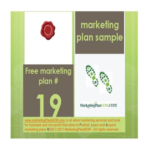 Free marketing plan sample of a food manufacturer and distributor (branding i...