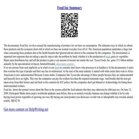 Image 5 for Food Inc Movie Worksheet Answers