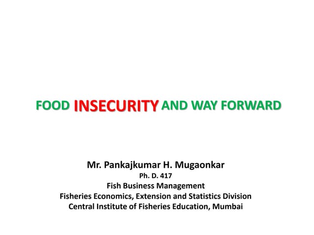 Food insecurity