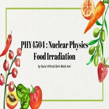Food irradiation