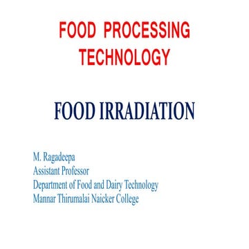 FOOD IRRADIATION.