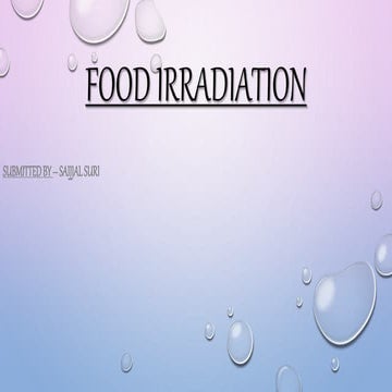 Food irradiation   