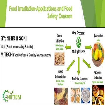 Food Irradiation–Applications and Food Safety Concern