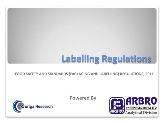Food labelling and advertising regulations sri lanka | PDF