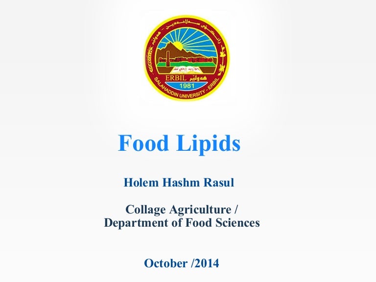 Lipids on food labels