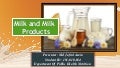 Milk And Milk Products