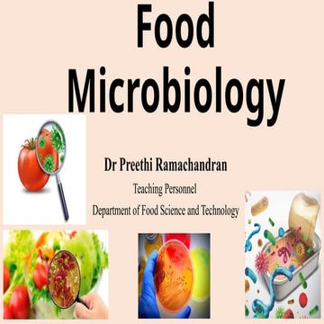A Presentation on Introduction to Food microbiology