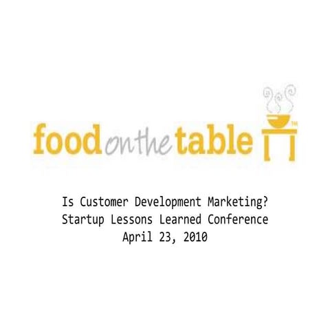 Food on the Table case study at #sllconf by Manuel Rosso