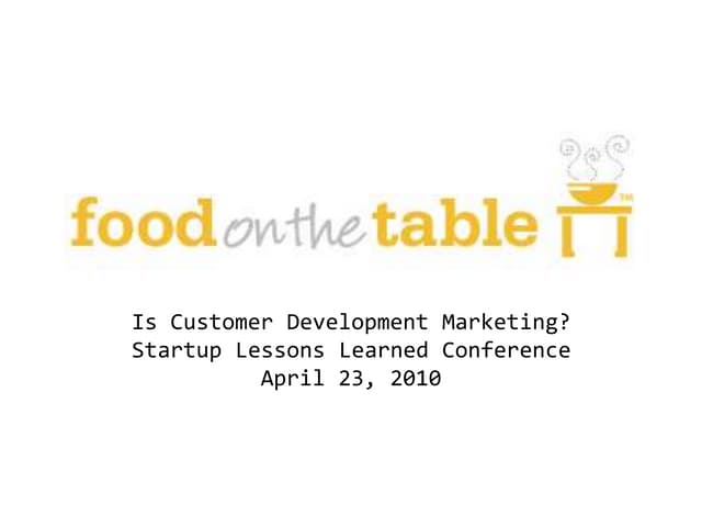 Food on the Table case study at #sllconf by Manuel Rosso