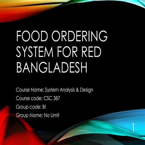 Food ordering system for red bangladesh course system ananlysis