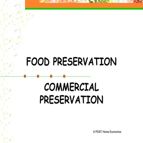 Food preservation   commercial