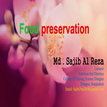 Food preservation by sajib reza