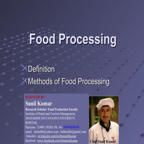 Food processing