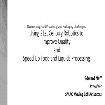 SMAC Food Processing Applications