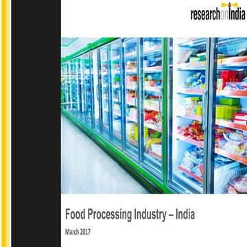 Food processing industry in india 2017 - Sample