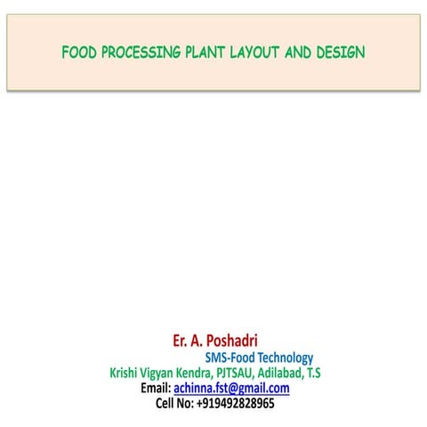 Food processing plant layout design1