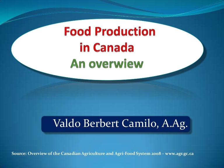 Food Production In Canada