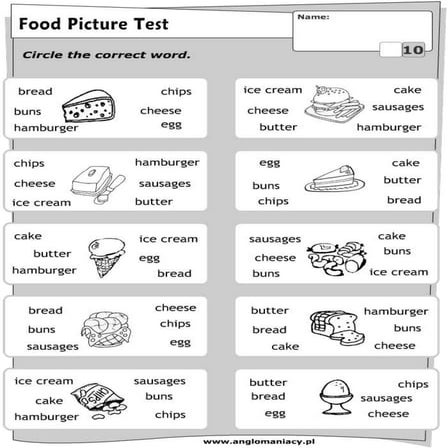 worksheet Food pt2