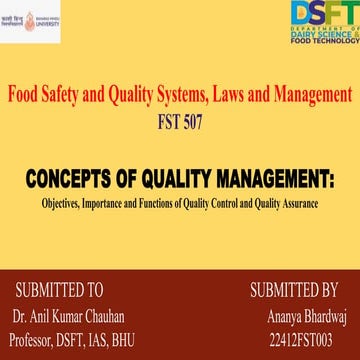 Concept of Quality Management