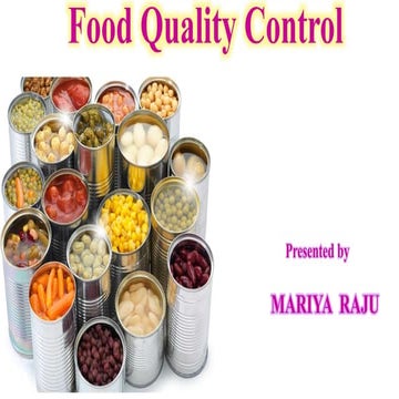 FOOD QUALITY CONTROL