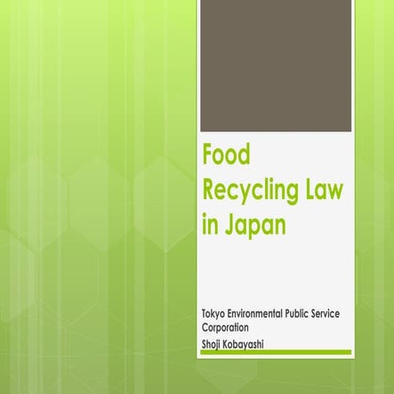 Food Recycling Law in Japan