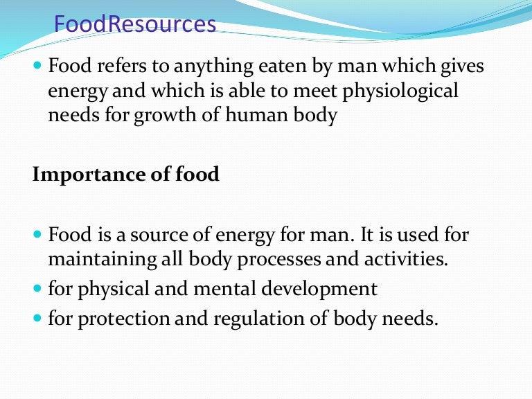 Food Resources (Environmental Science)