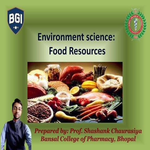 Food resources by prof. shashank chaurasiya