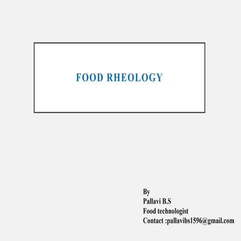Food rheology