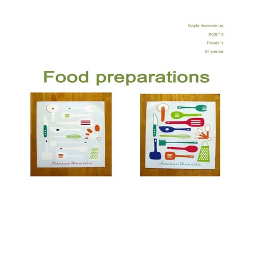 Foods 1 projects | DOCX