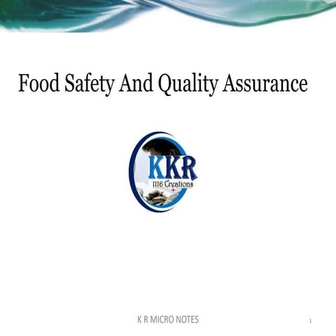 Food Safety And Quality Assurance K R.pptx