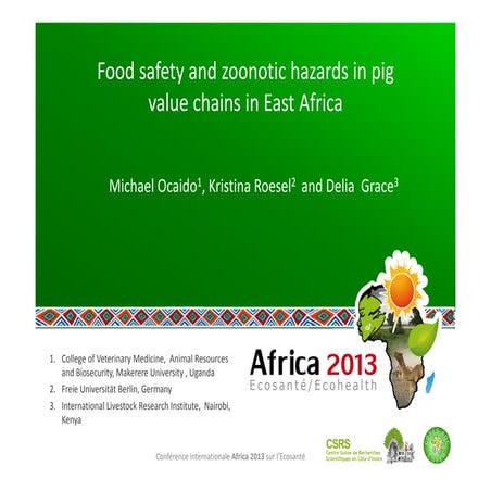 Food safety and zoonotic hazards in pig value chains in East Africa