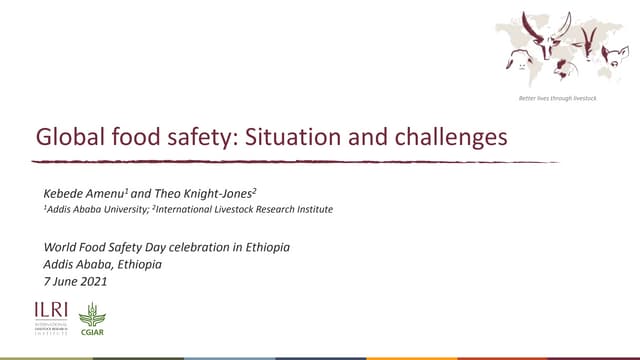 Global food safety: Situation and challenges