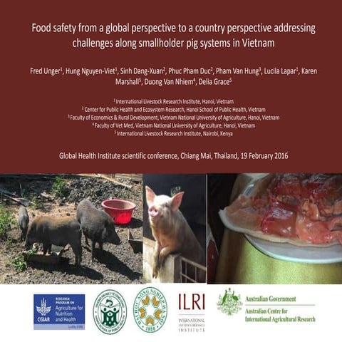 Food safety from a global perspective to a country perspective addressing cha...