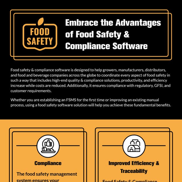 Advantages of Food Safety & Compliance Software