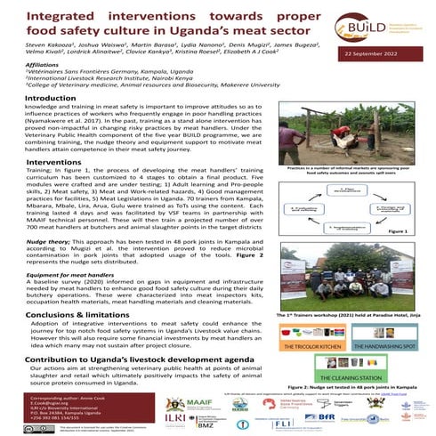 Integrated interventions towards proper food safety culture in Uganda’s meat ...