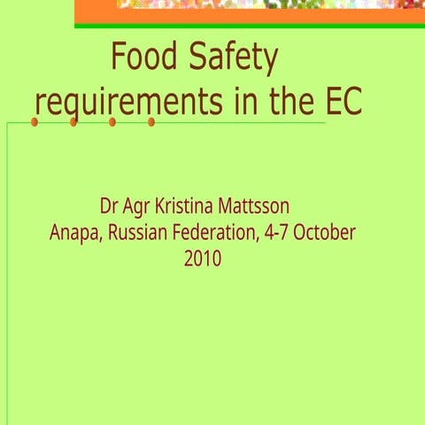 food safety essentials training course,, | PPT