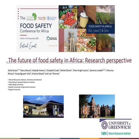 The future of food safety in Africa: Research perspective