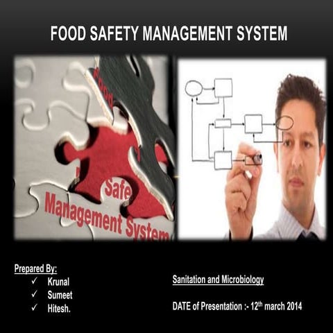 Food safety management system for fast food chain 