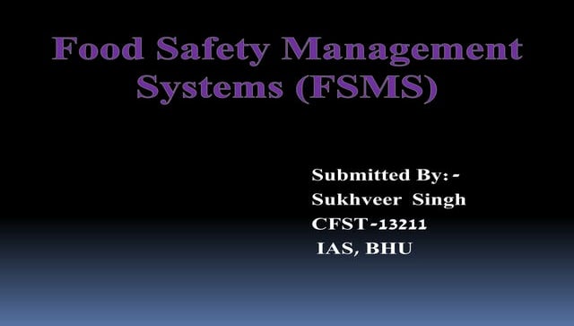 Total Quality Management In Food Industry PPT