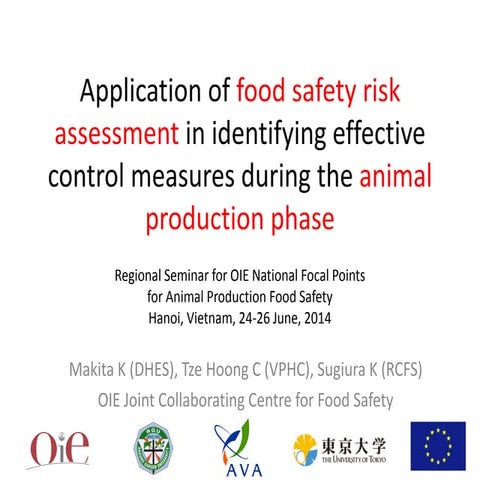 Practical Approach to Food Safety Risk Analysis Training | PDF