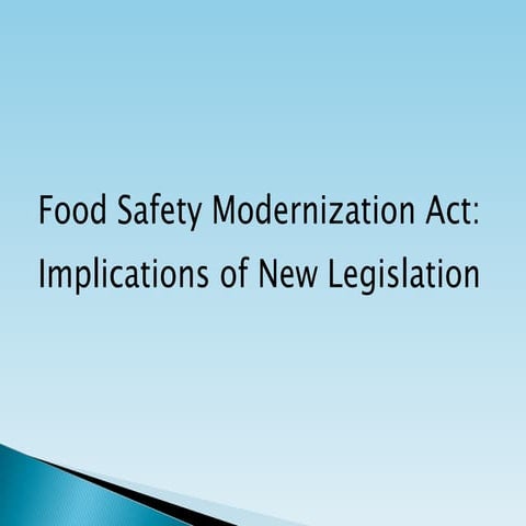 Acheson / Bode Food Safety Law 01-06-11