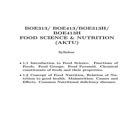 Introduction to food science | PPTX