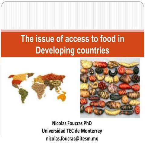 Food Security and Developing Countries