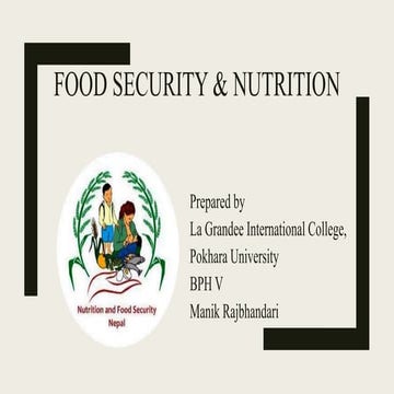 Food security and Nutrition in Nepal