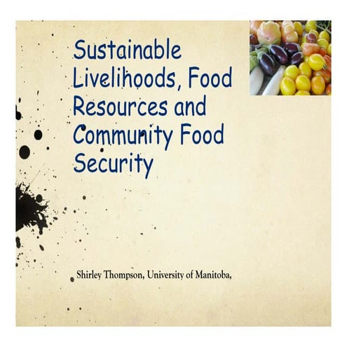 Foodsecurityandsustainablelivelihoods1