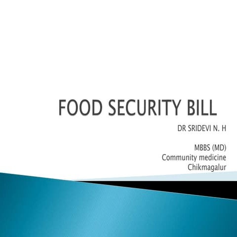 Food security bill