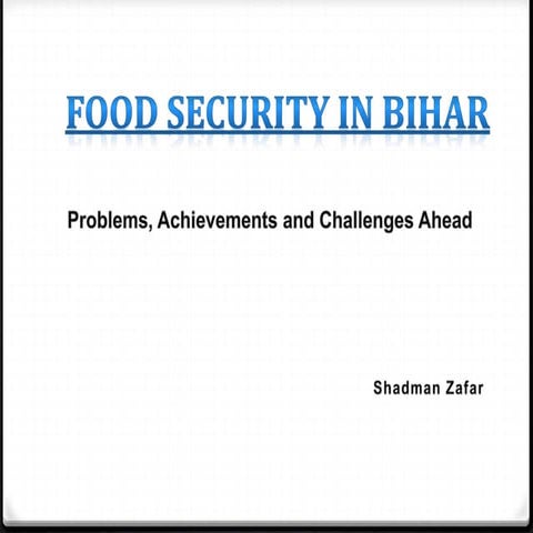 Food security in bihar