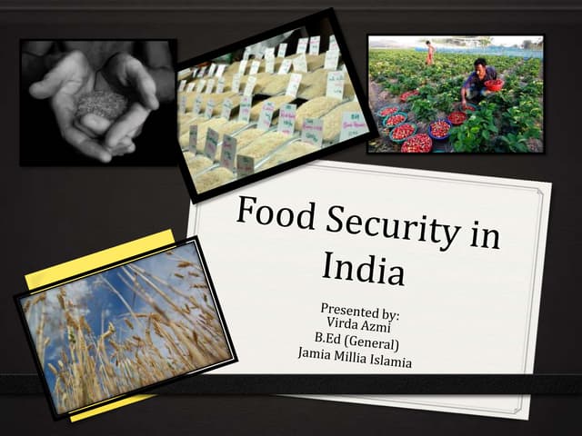 Food security in india