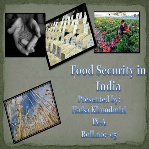 Food security in India