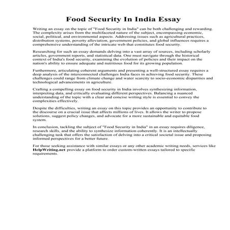 Food Security In India Essay.pdf